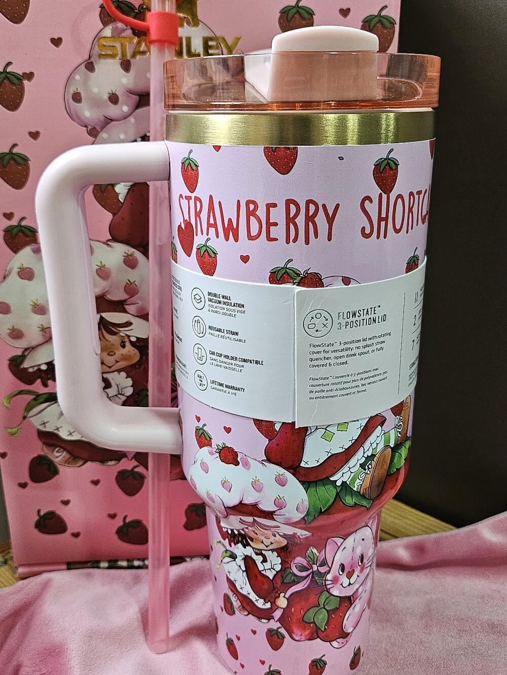 Pink Stanley 40oz Quencher H2.0 FlowState tumbler - Picture 8 of 9